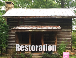 Historic Log Cabin Restoration  Spring Lake, North Carolina